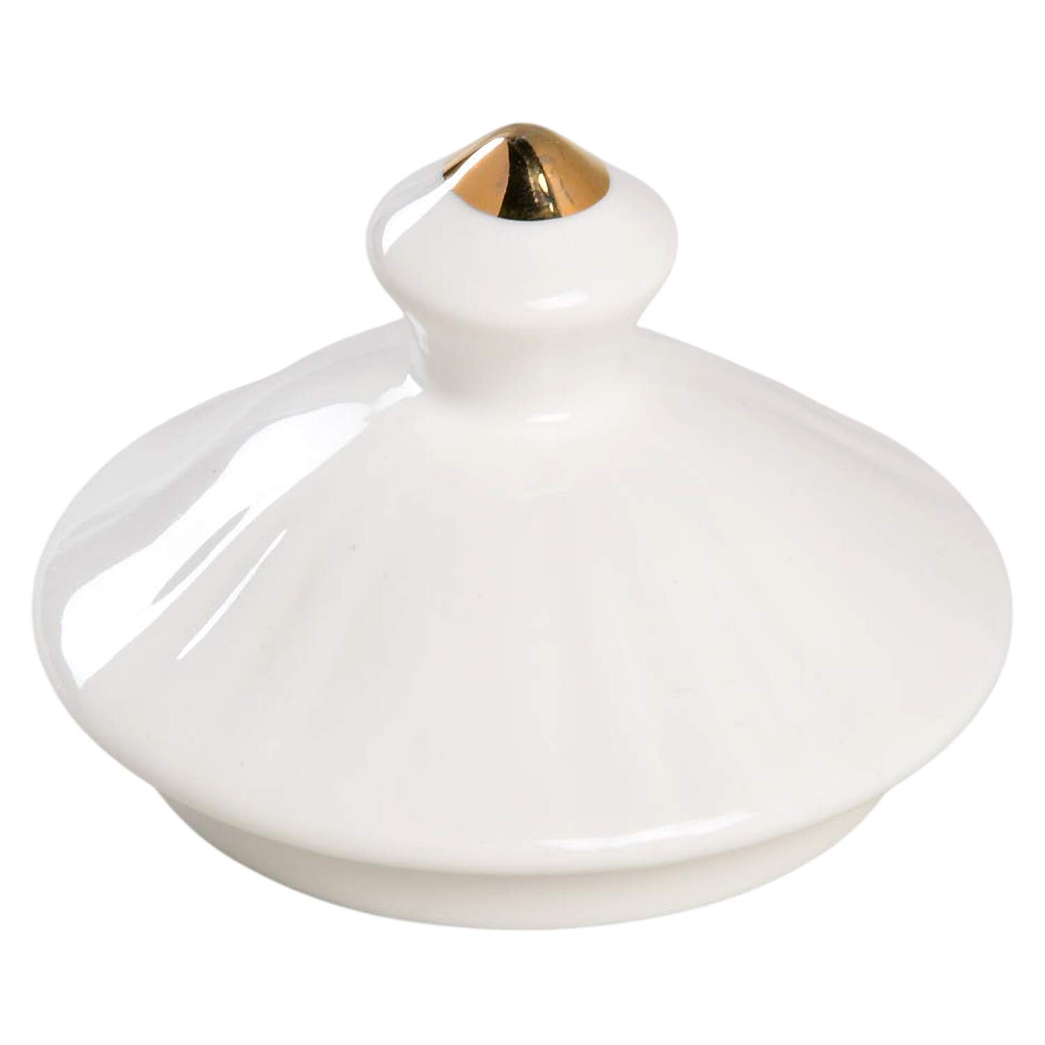White Gold Vintage Lid for Sugar Bowl by Grace's Teaware-1