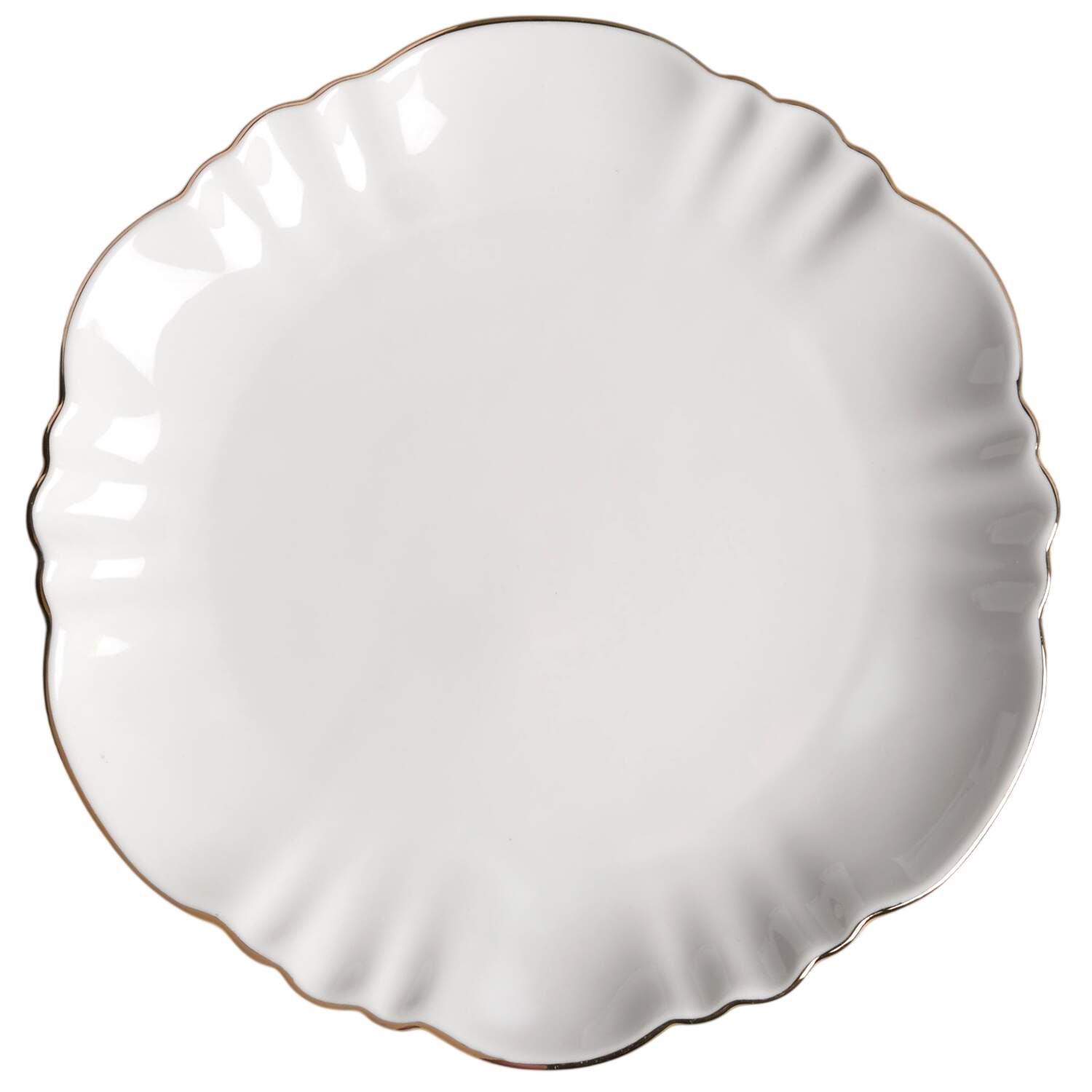 White Gold Vintage Salad Plate by Grace's Teaware-1