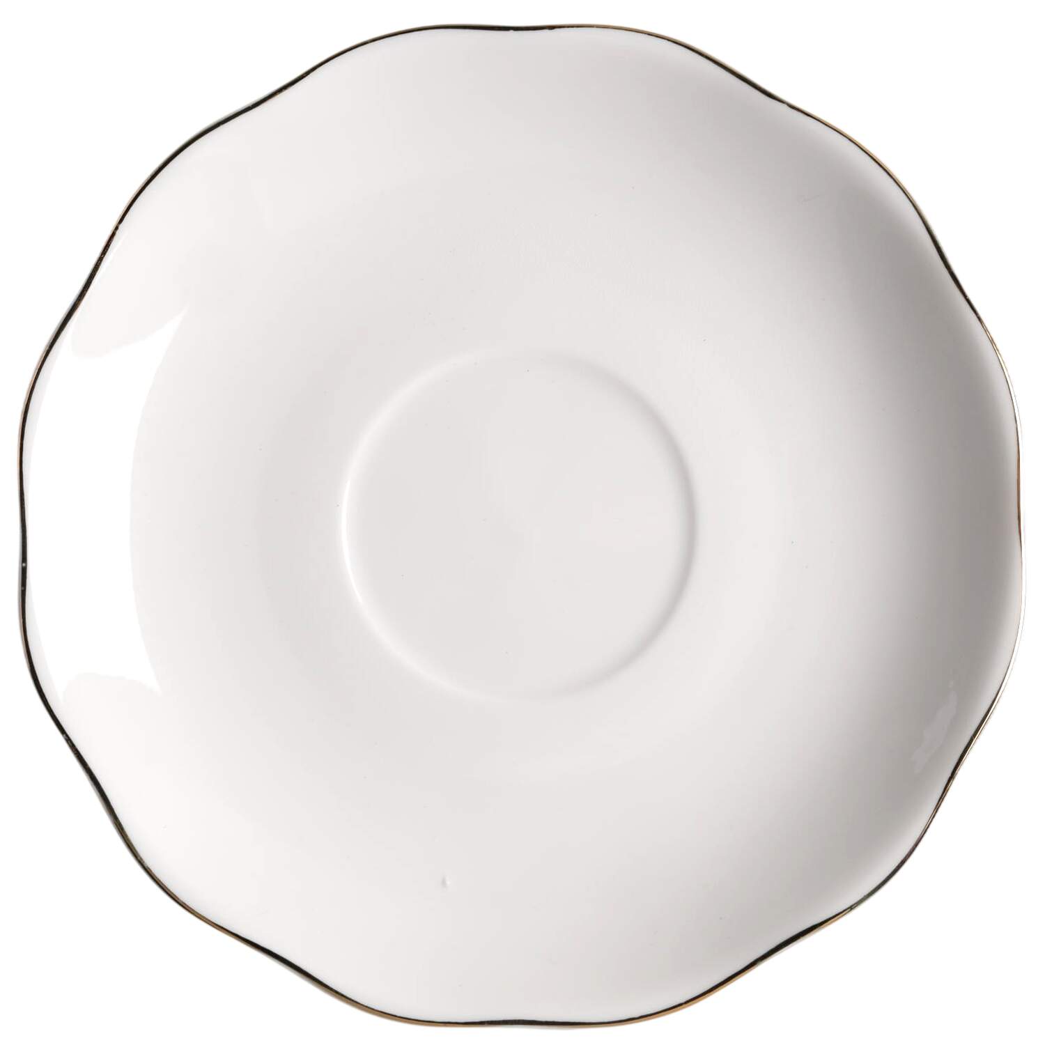White Gold Vintage Saucer by Grace's Teaware-1