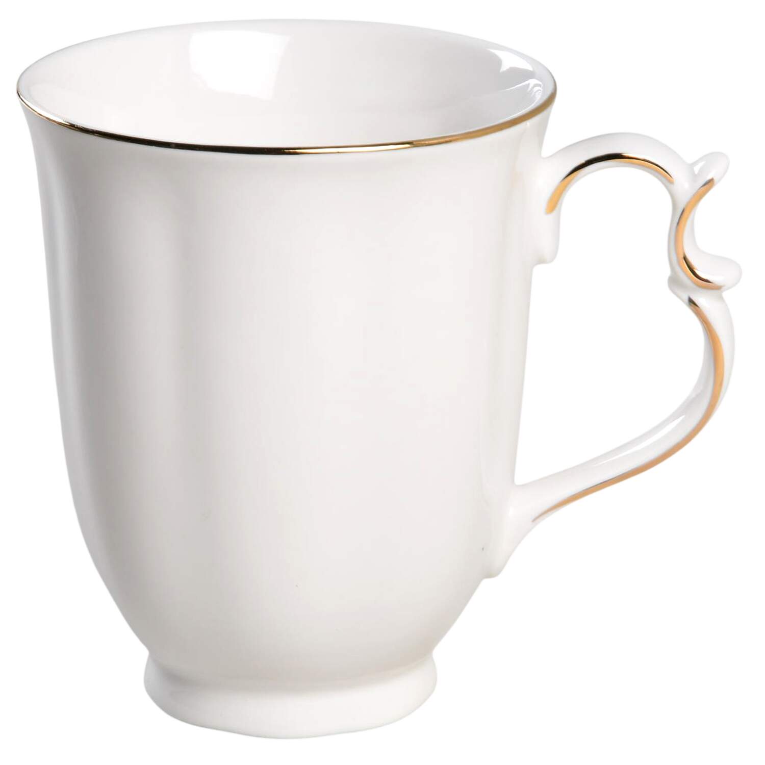 White Gold Vintage Mug by Grace's Teaware-1