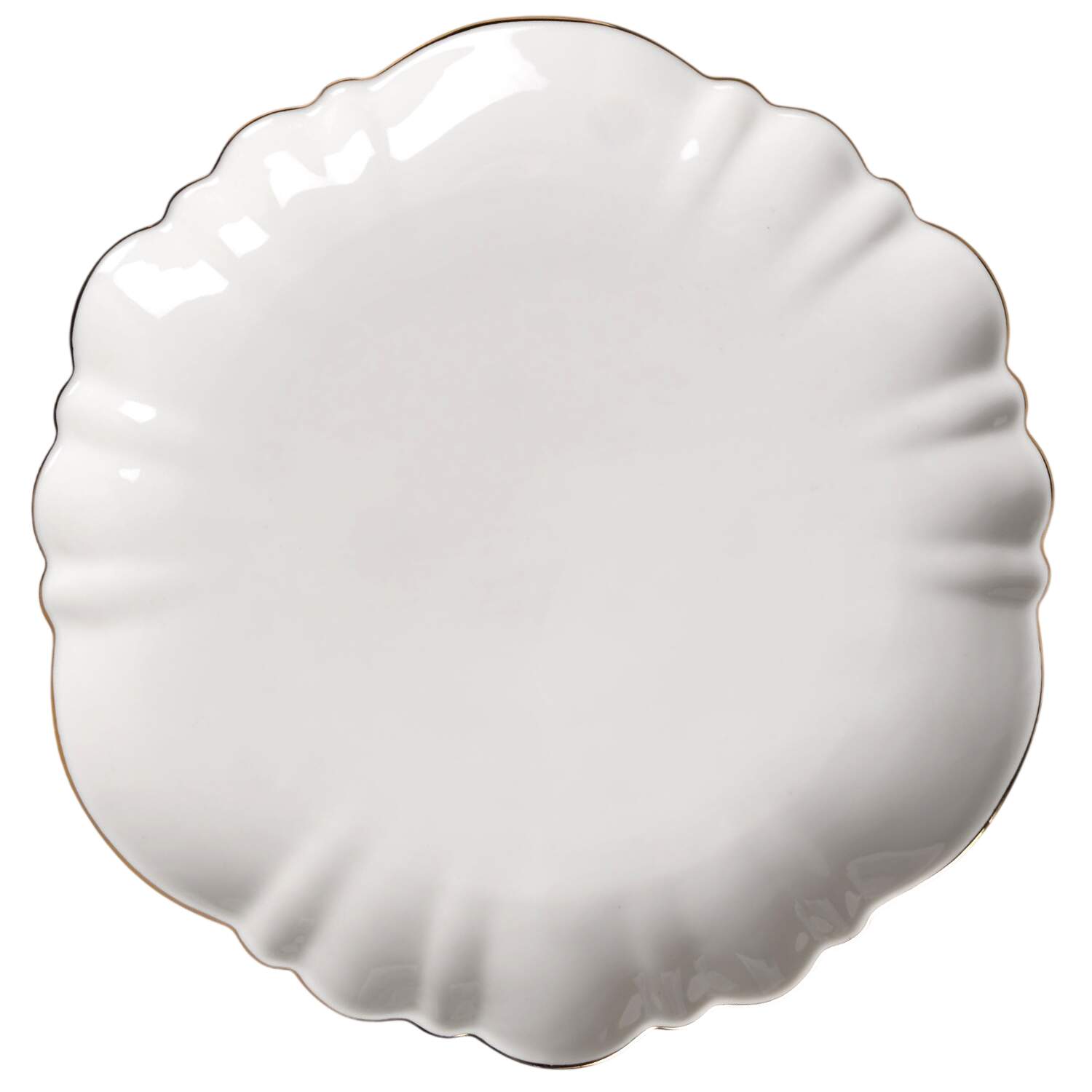 White Gold Vintage Dinner Plate by Grace's Teaware-1
