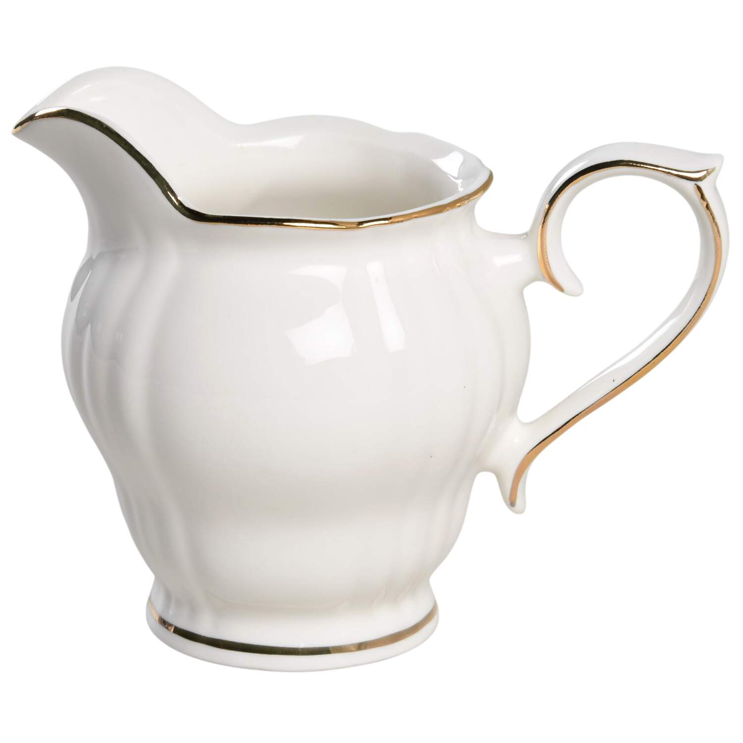 White Gold Vintage Creamer by Grace's Teaware-1