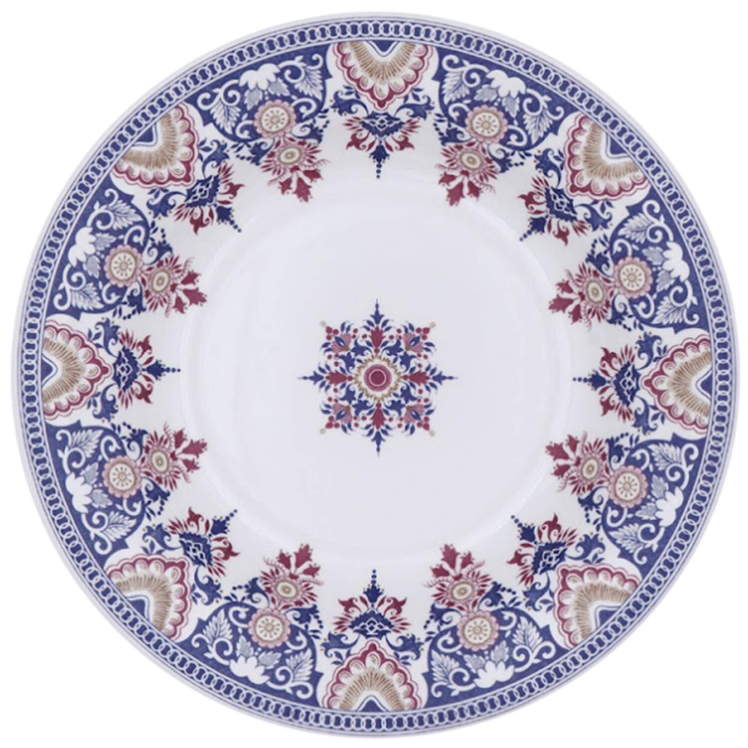 Rouen Or Large Rim Soup Bowl by Faiencerie De Gien-1