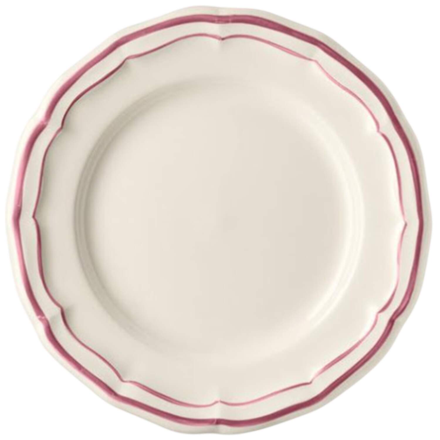 Filets Bordeaux (Burgundy) Canape Plate by Faiencerie De Gien-1