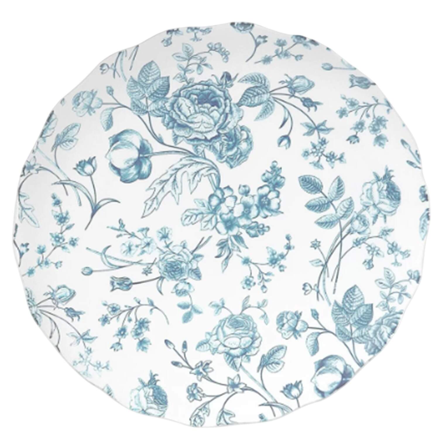 Vintage Bluetiful Floral Salad Plate by Godinger-1
