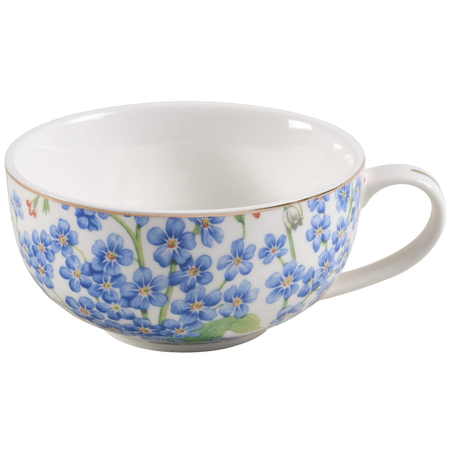 Blue Lily of the Valley Flat Cup by Grace's Teaware-1