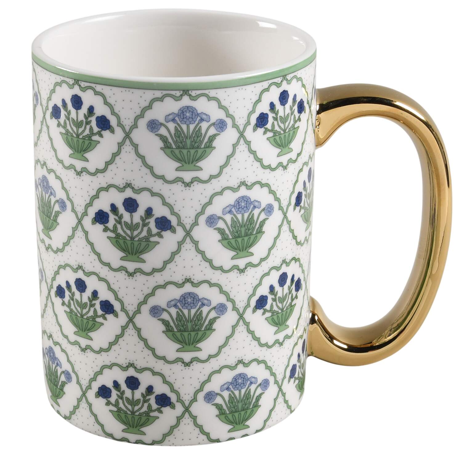 Blue-Green Block Mug by Grace's Teaware-1