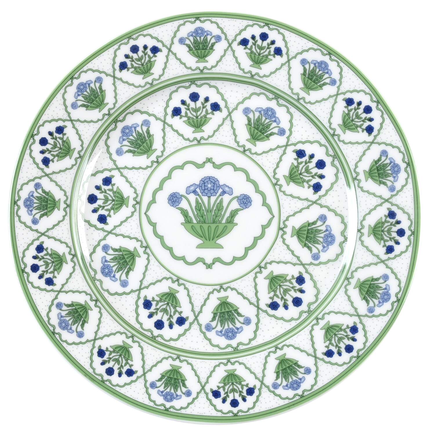 Blue-Green Block Salad Plate by Grace's Teaware-1