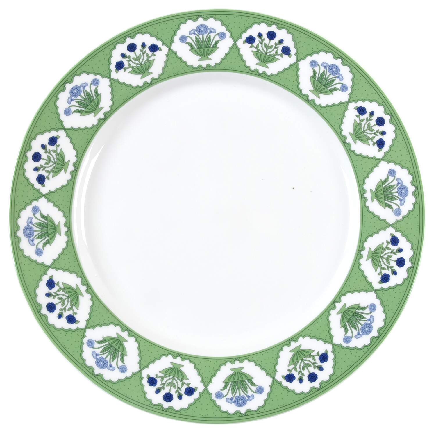 Blue-Green Block Dinner Plate by Grace's Teaware-1