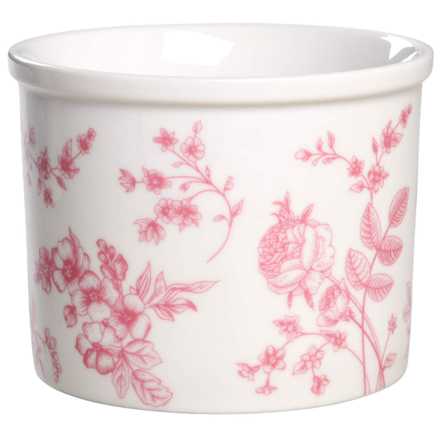 Rose Vine Pink Butter Crock No Lid by Grace's Teaware-1