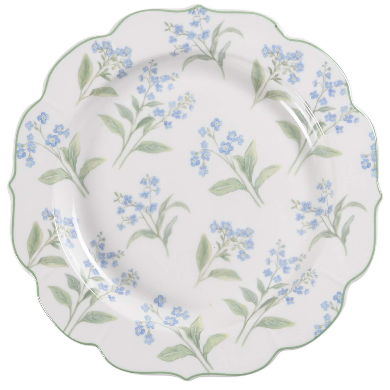 Blue Green Bell Salad Plate by Grace's Teaware-1