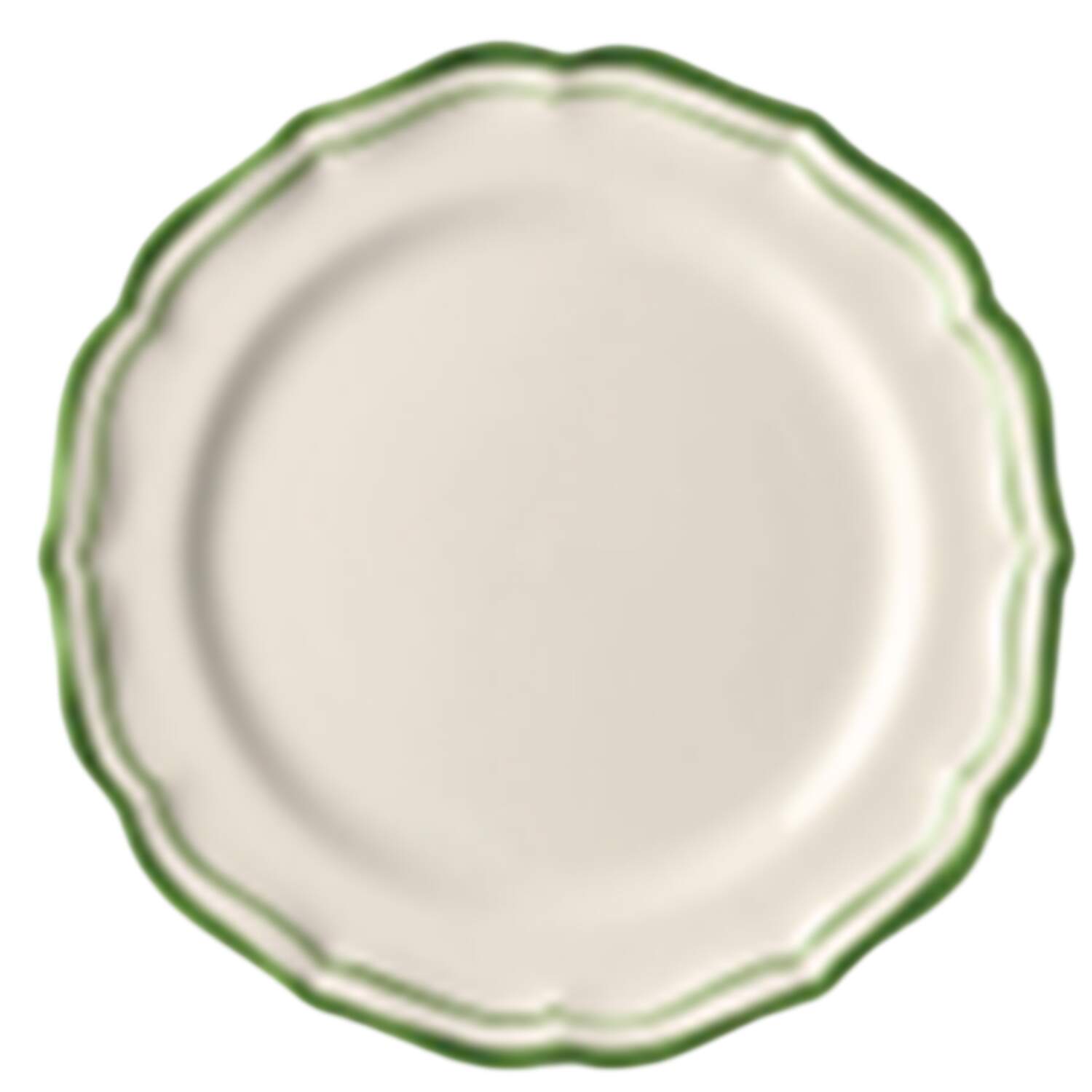 Filet Fougere (Fern Green) Salad/Dessert Plate by Faiencerie De Gien-1