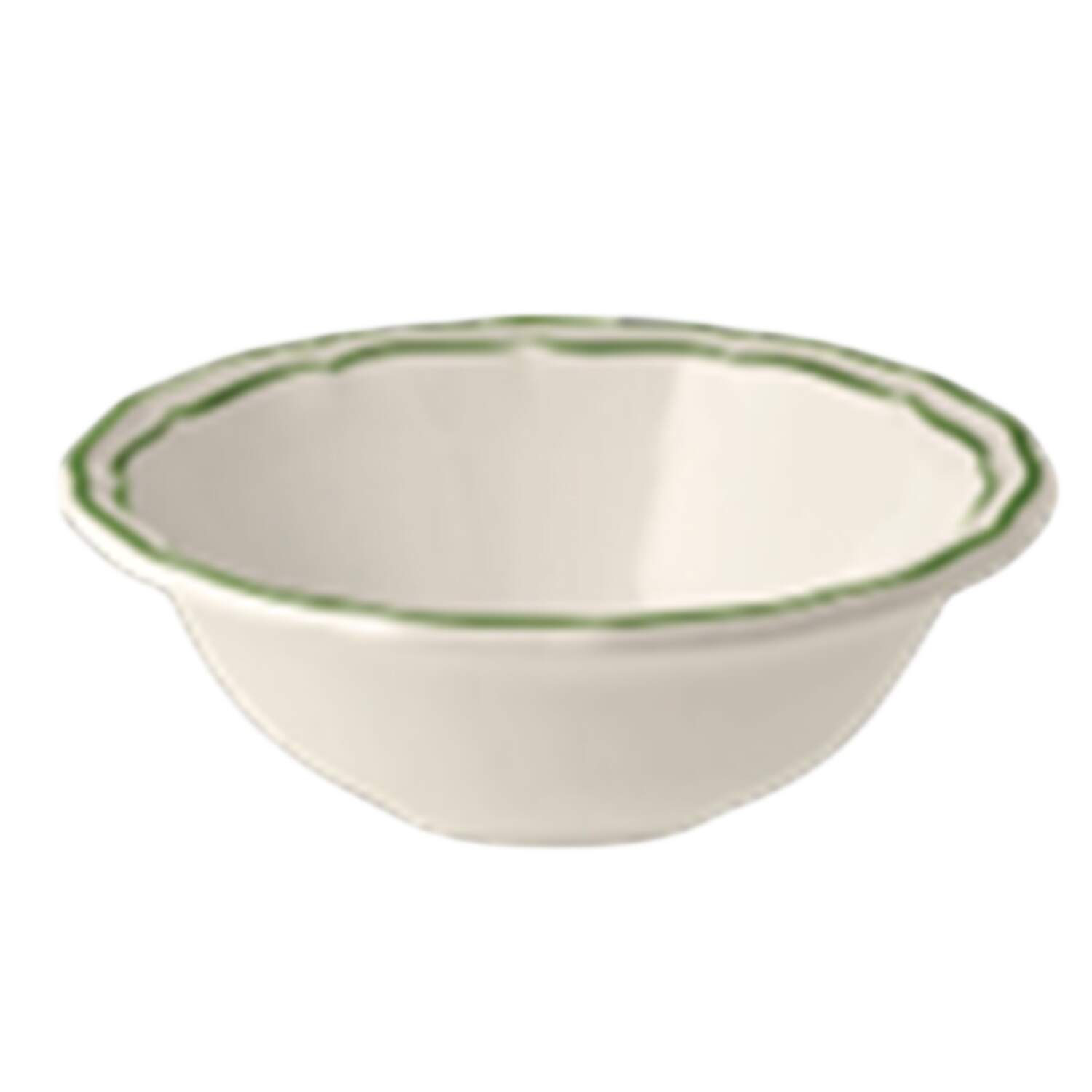 Filet Fougere (Fern Green) Large Soup/Cereal Bowl by Faiencerie De Gien-1