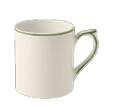Filet Fougere (Fern Green) Mug by Faiencerie De Gien-1