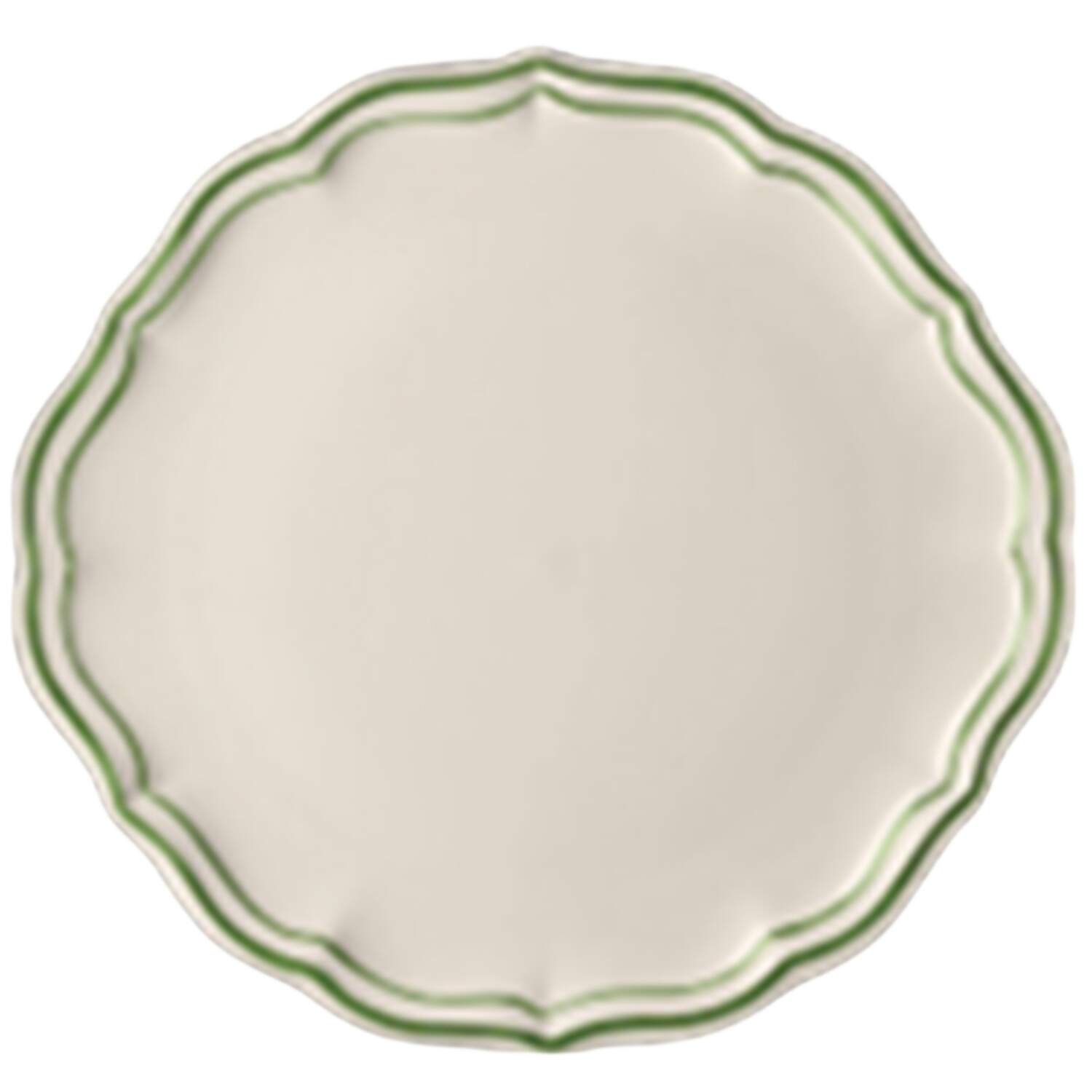 Filet Fougere (Fern Green) Cake Plate by Faiencerie De Gien-1