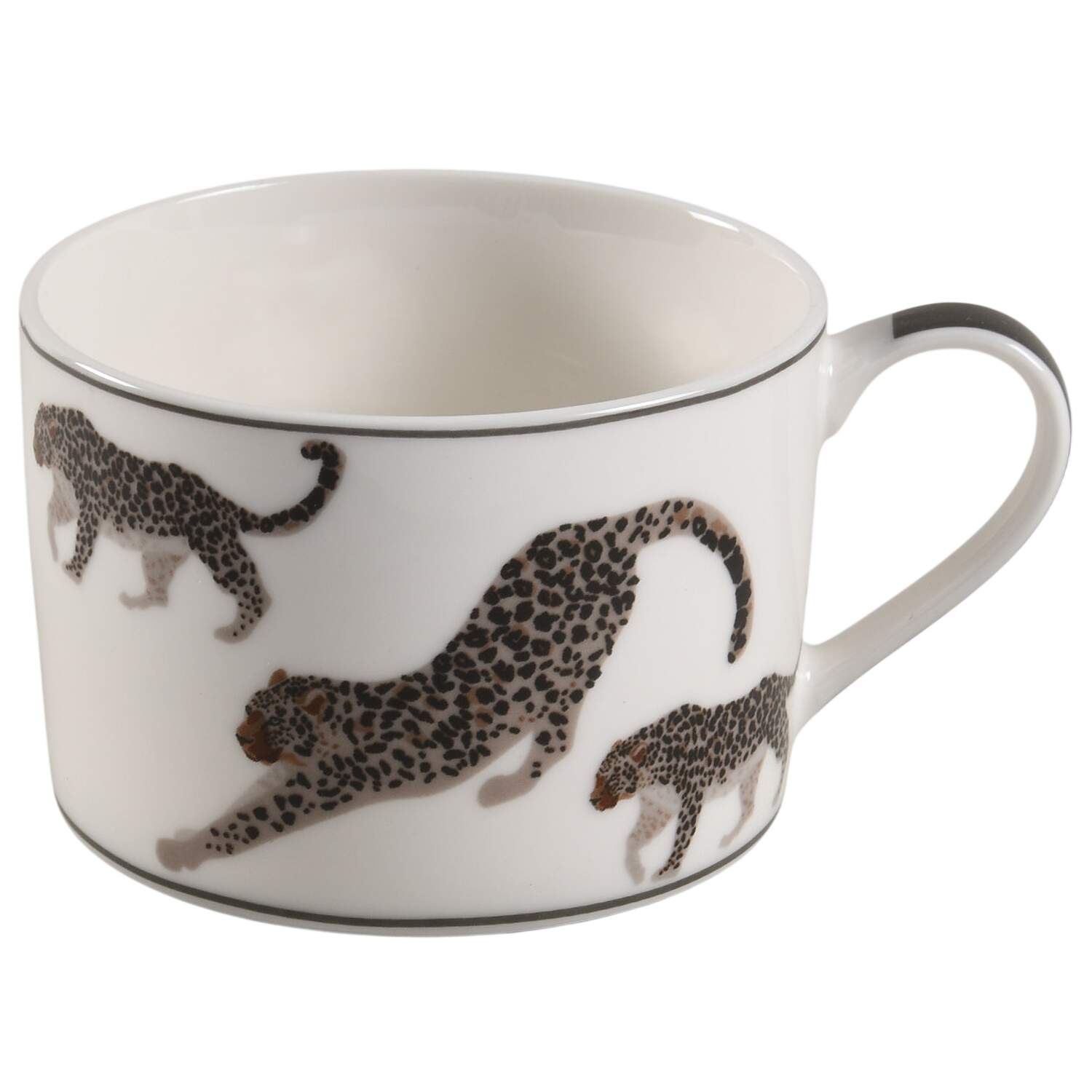 Tropical Black Animal Flat Cup by Grace's Teaware-1