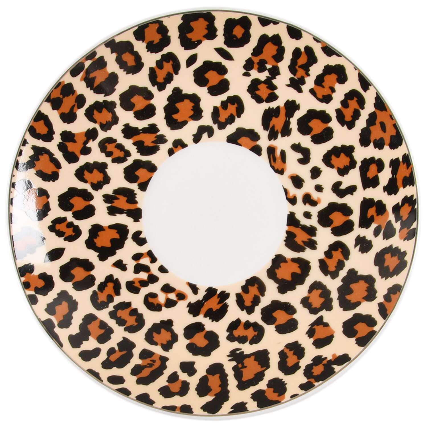 Tropical Black Animal Saucer for Footed Cup by Grace's Teaware-1