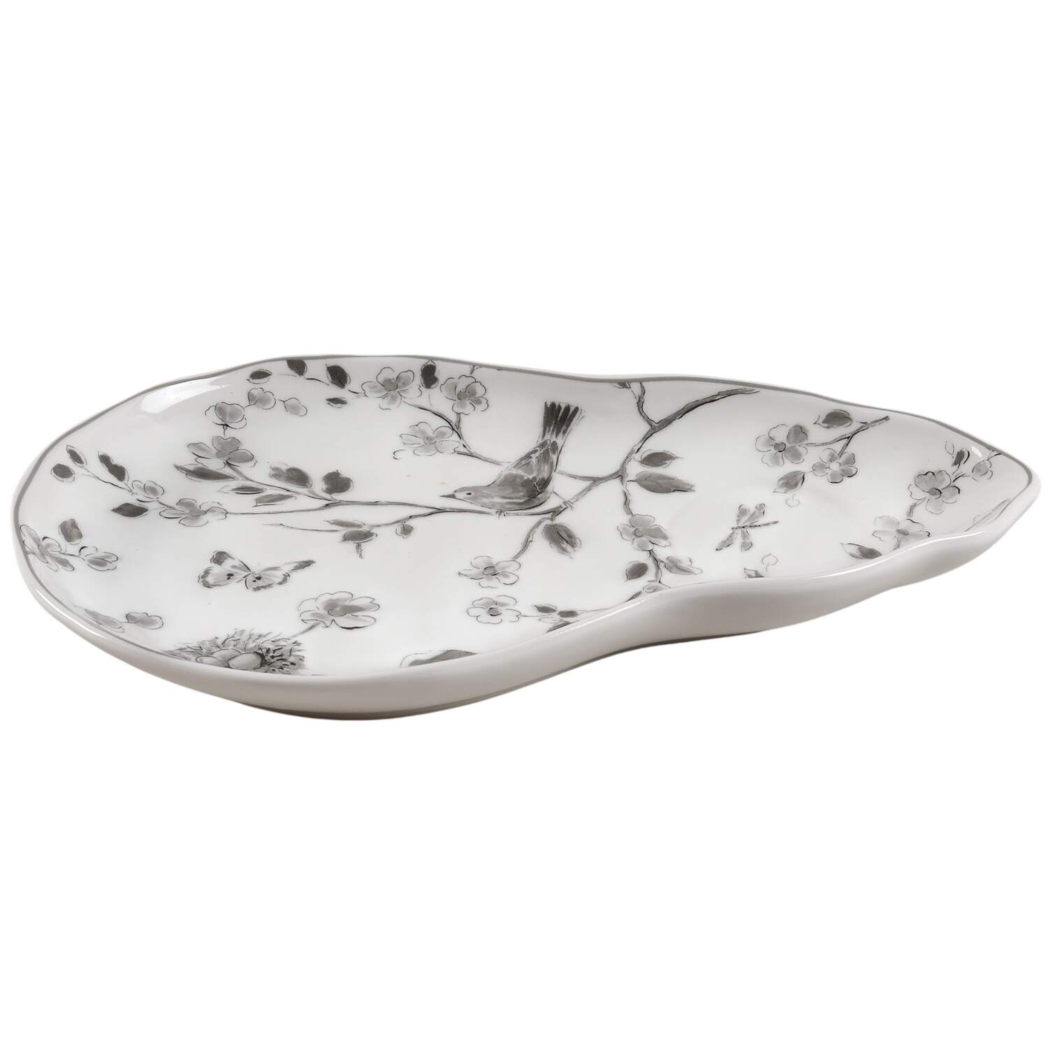 Botanical Birds Snack Plate by Grace's Teaware-1