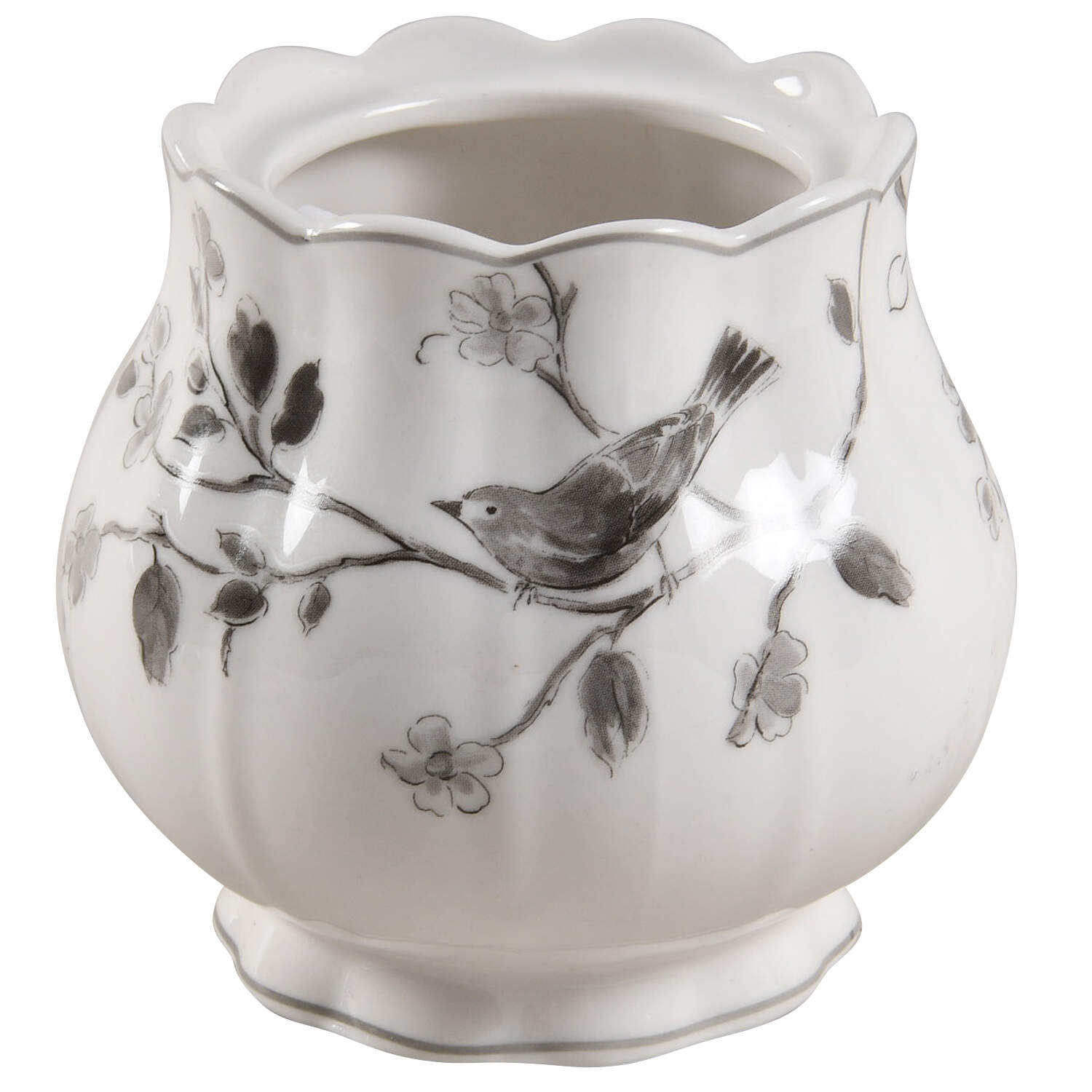 Botanical Birds Sugar Bowl No Lid by Grace's Teaware-1