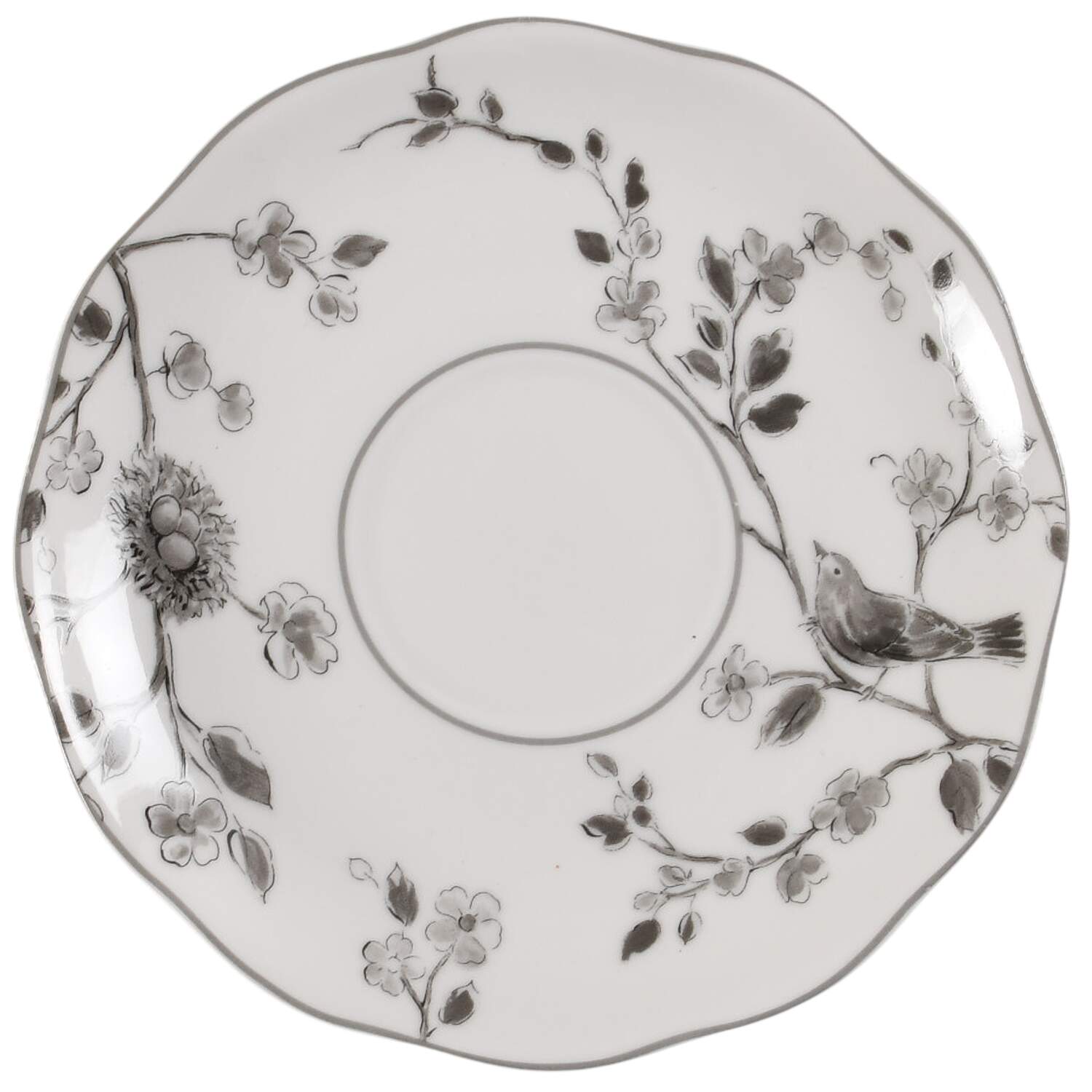 Botanical Birds Saucer by Grace's Teaware-1