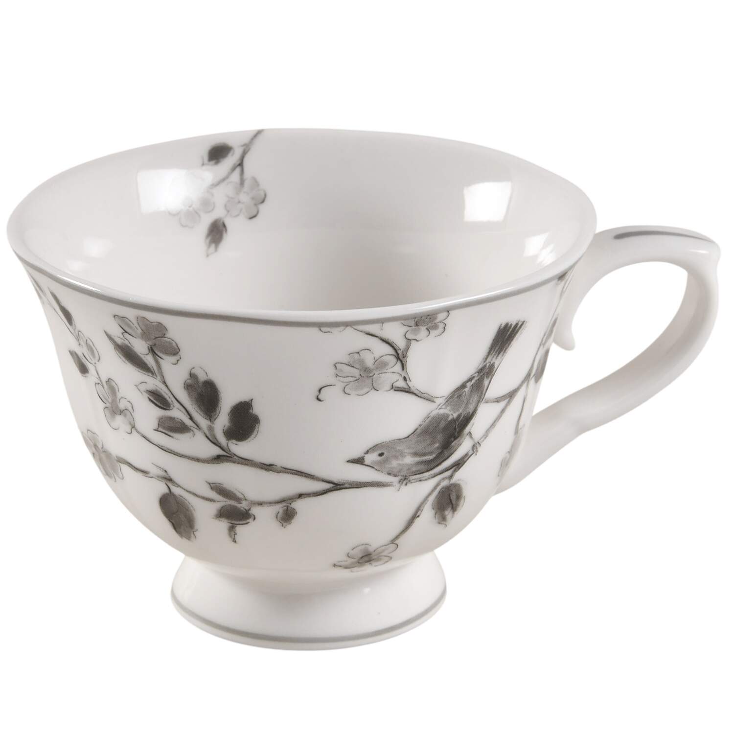 Botanical Birds Footed Cup by Grace's Teaware-1