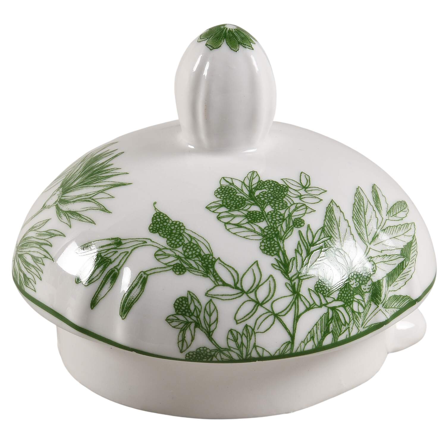 Rococo Green Forest Lid for Teapot by Grace's Teaware-1