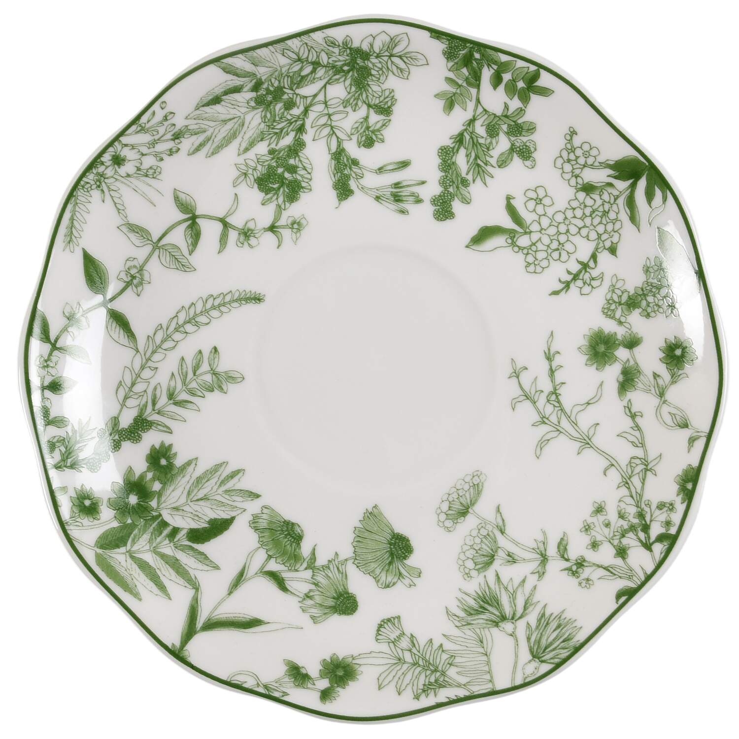 Rococo Green Forest Saucer by Grace's Teaware-1