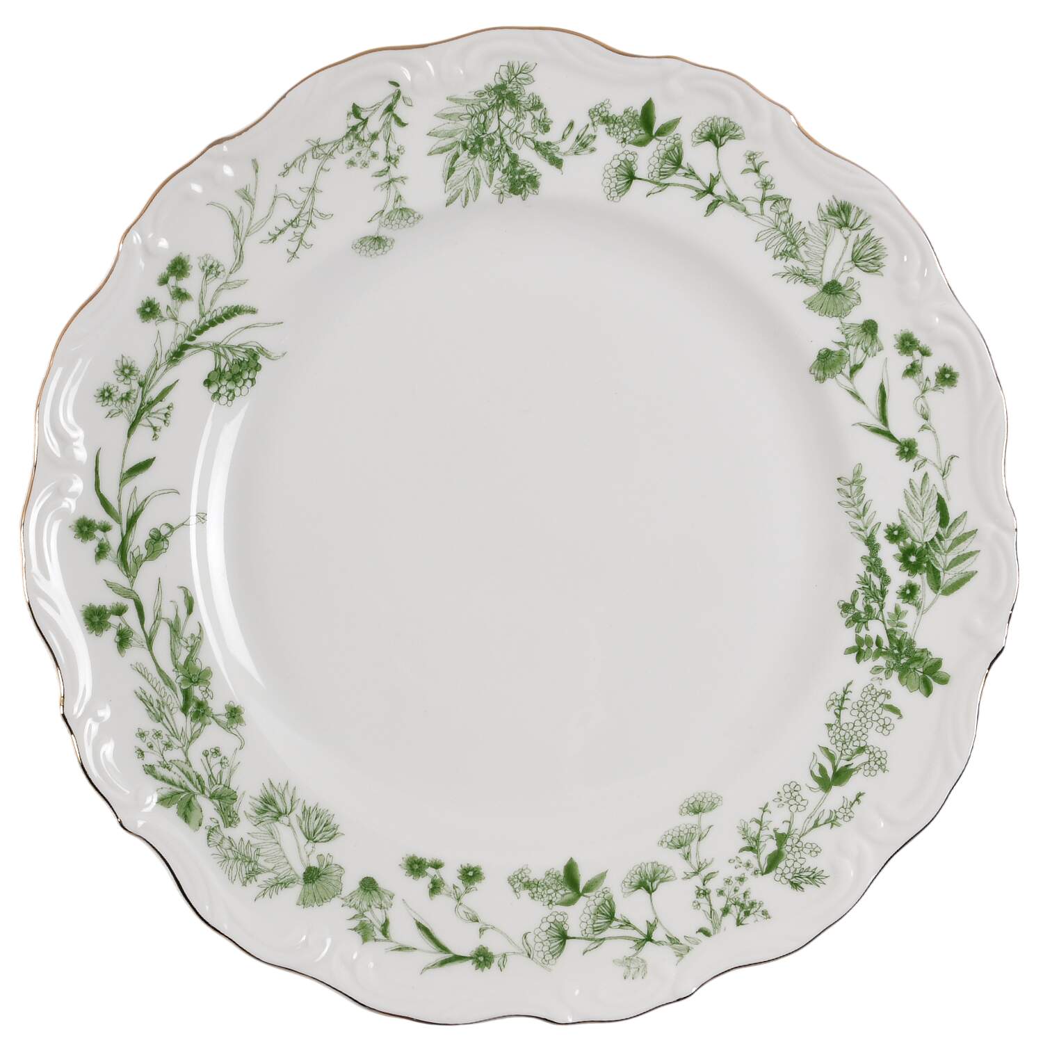 Rococo Green Forest Dinner Plate by Grace's Teaware-1