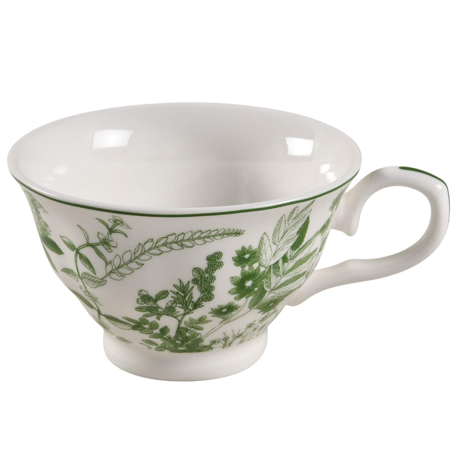 Rococo Green Forest Footed Cup by Grace's Teaware-1