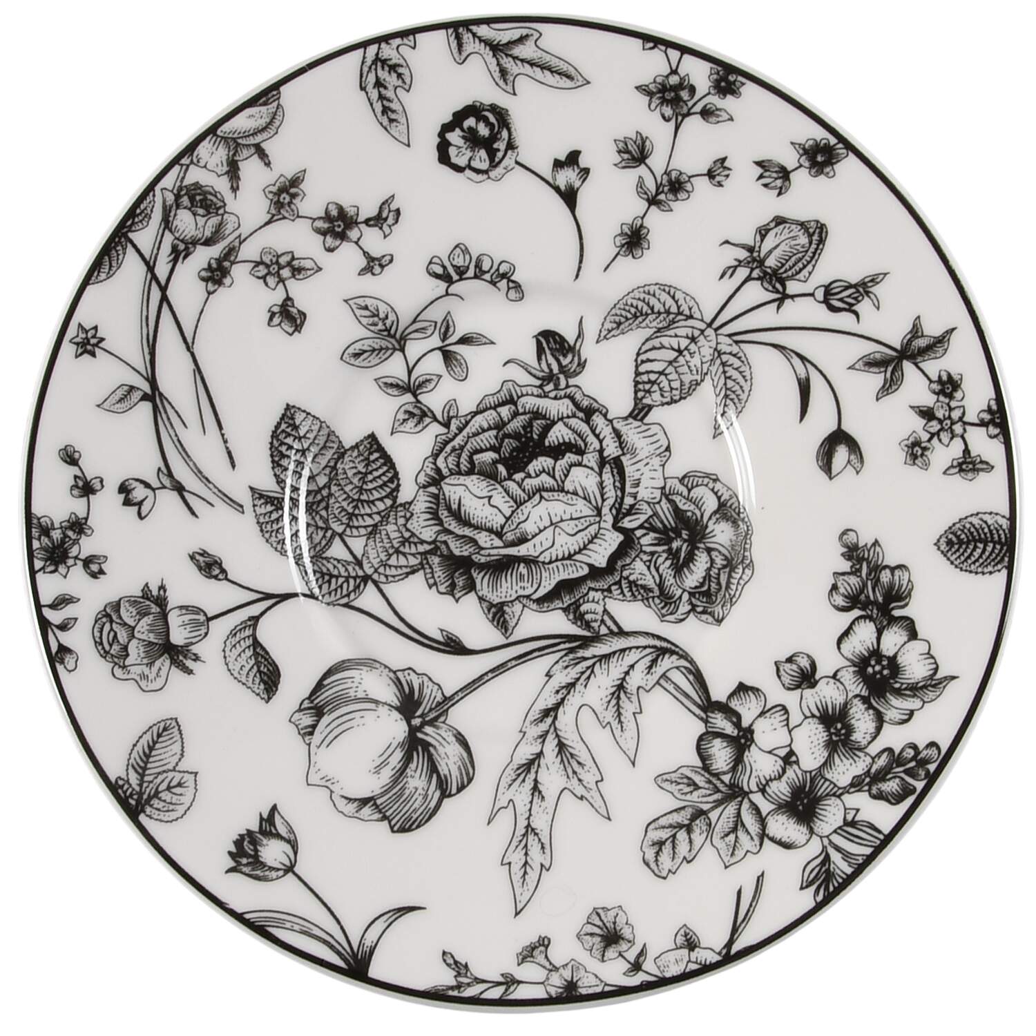 Black Dahlia Saucer for Demitasse Cup by Grace's Teaware-1