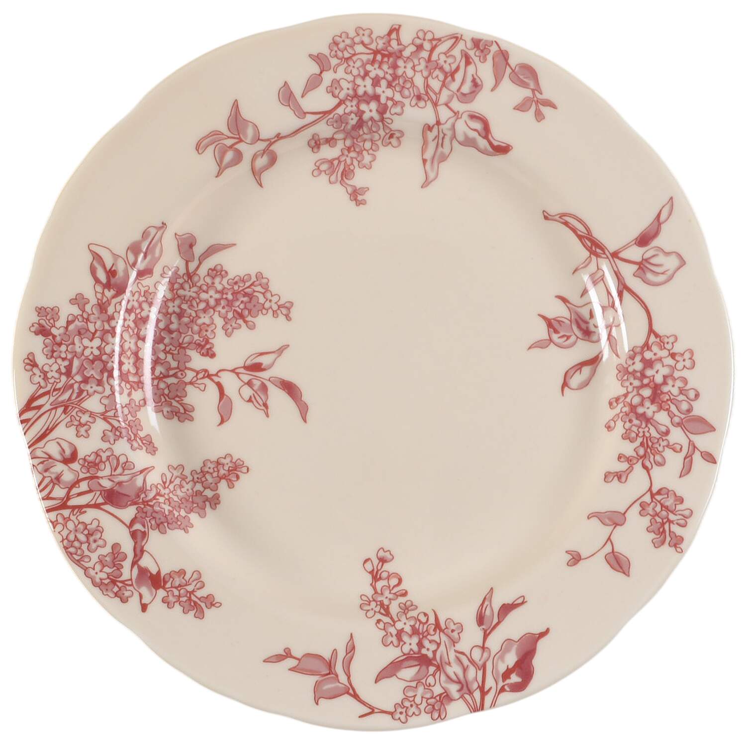 Red Hydrangea Salad Plate by Grace's Teaware-1