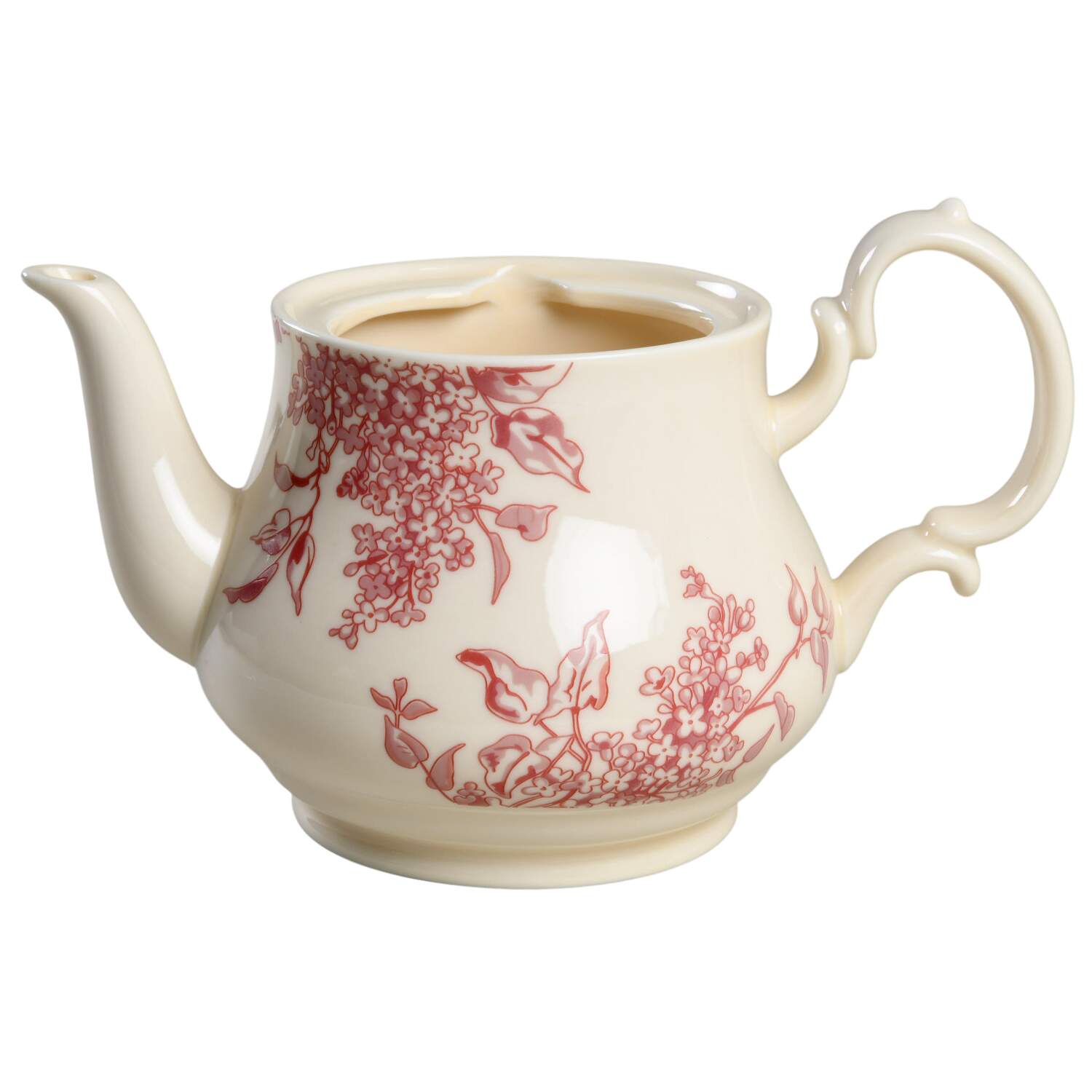 Red Hydrangea Teapot No Lid by Grace's Teaware-1