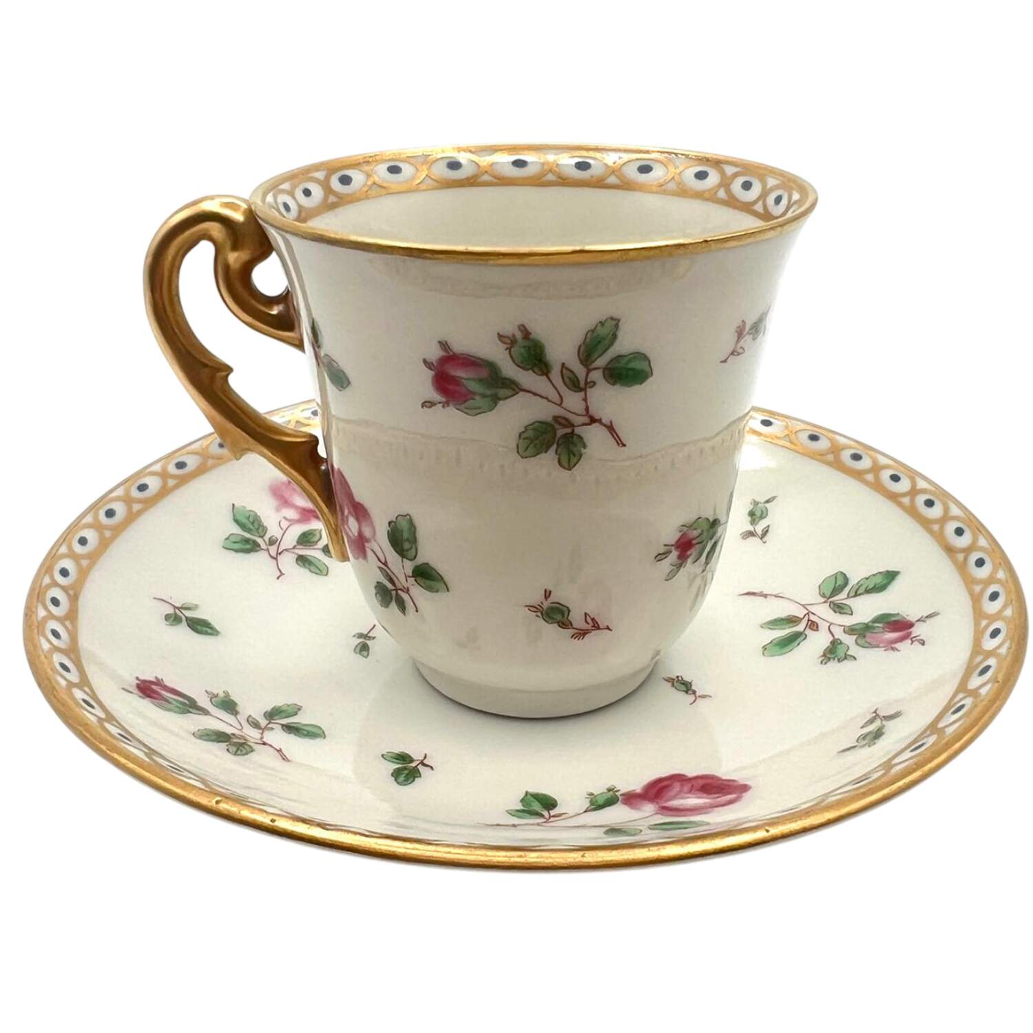 GIN404 Flat Demitasse Cup & Saucer Set by Ginori 1735-1