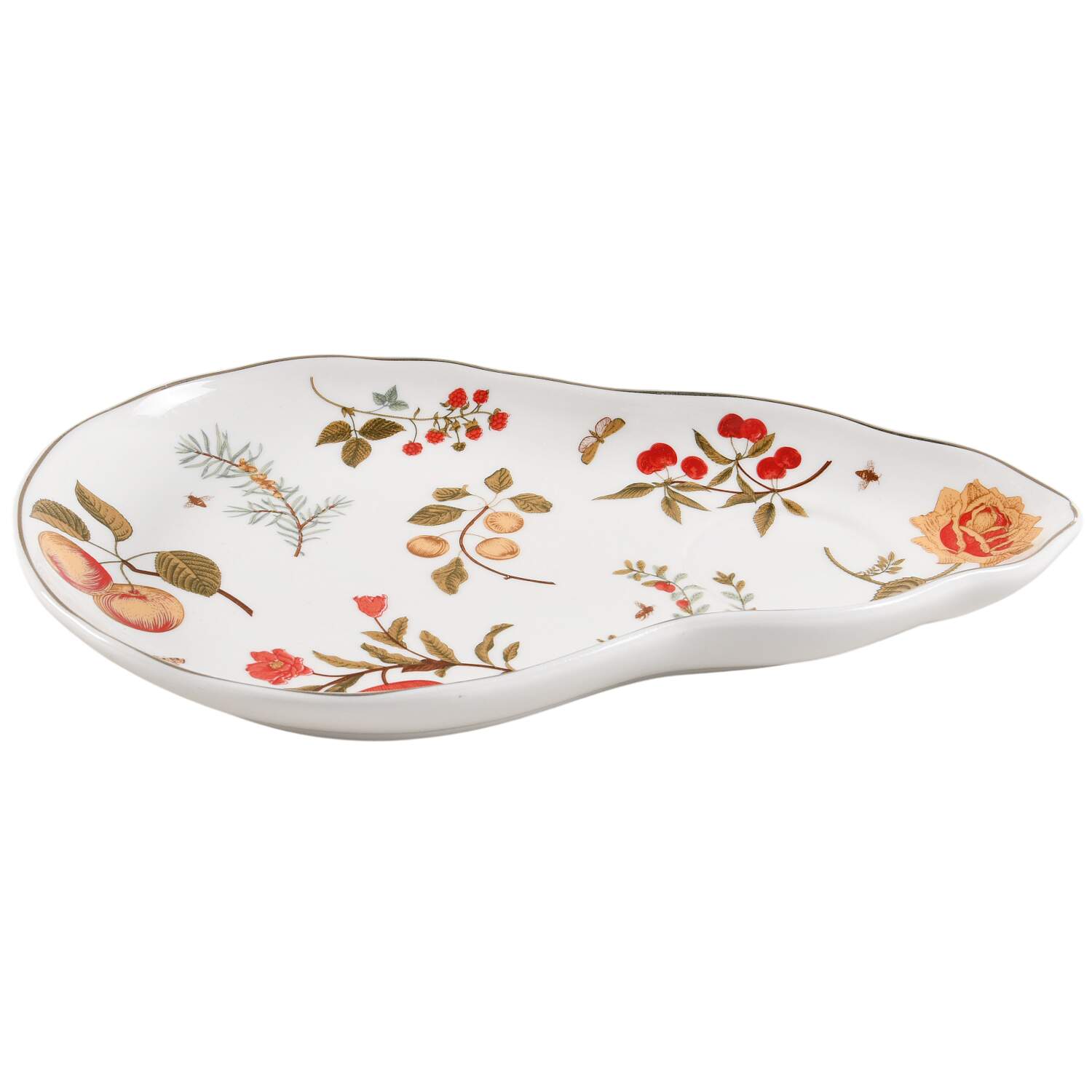 Fall Fruit Toile Snack Plate by Grace's Teaware-1