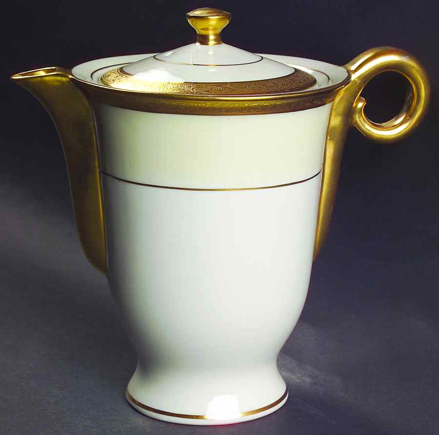 Aladdin (Gold Encrusted) Coffee Pot & Lid by Haviland-1