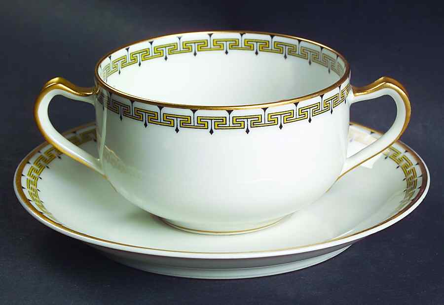 Albany Flat Bouillon Cup & Saucer by Haviland-1