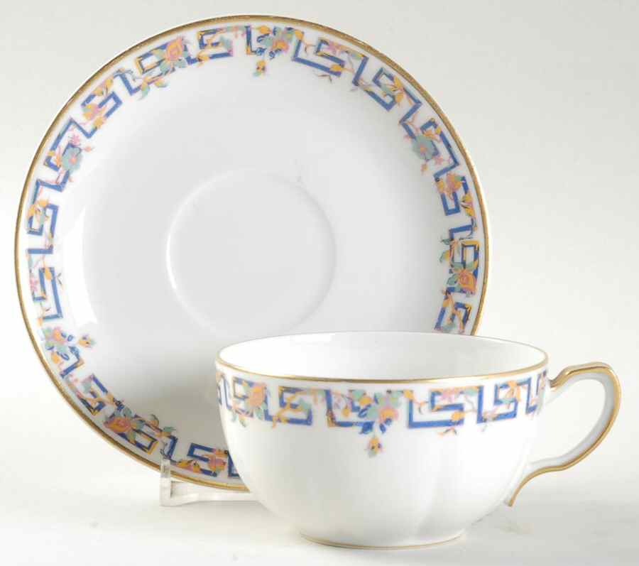 Algonquin Flat Cup & Saucer Set by Haviland-1