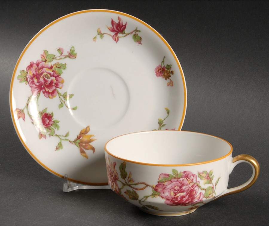 Alsace Flat Cup & Saucer Set by Haviland-1