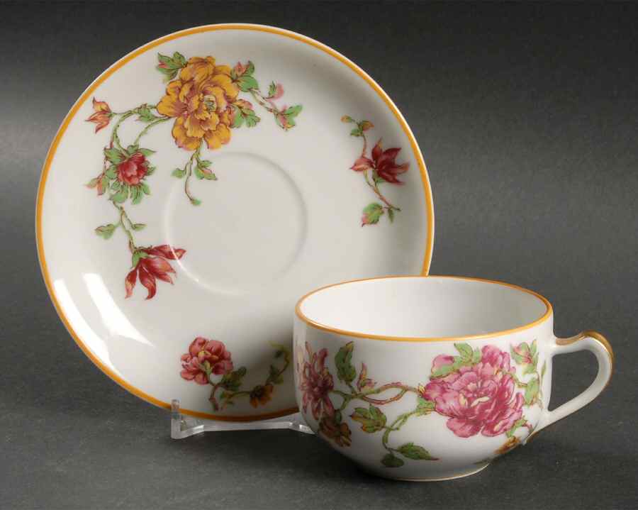 Alsace Flat Cup & Saucer Set by Haviland-1
