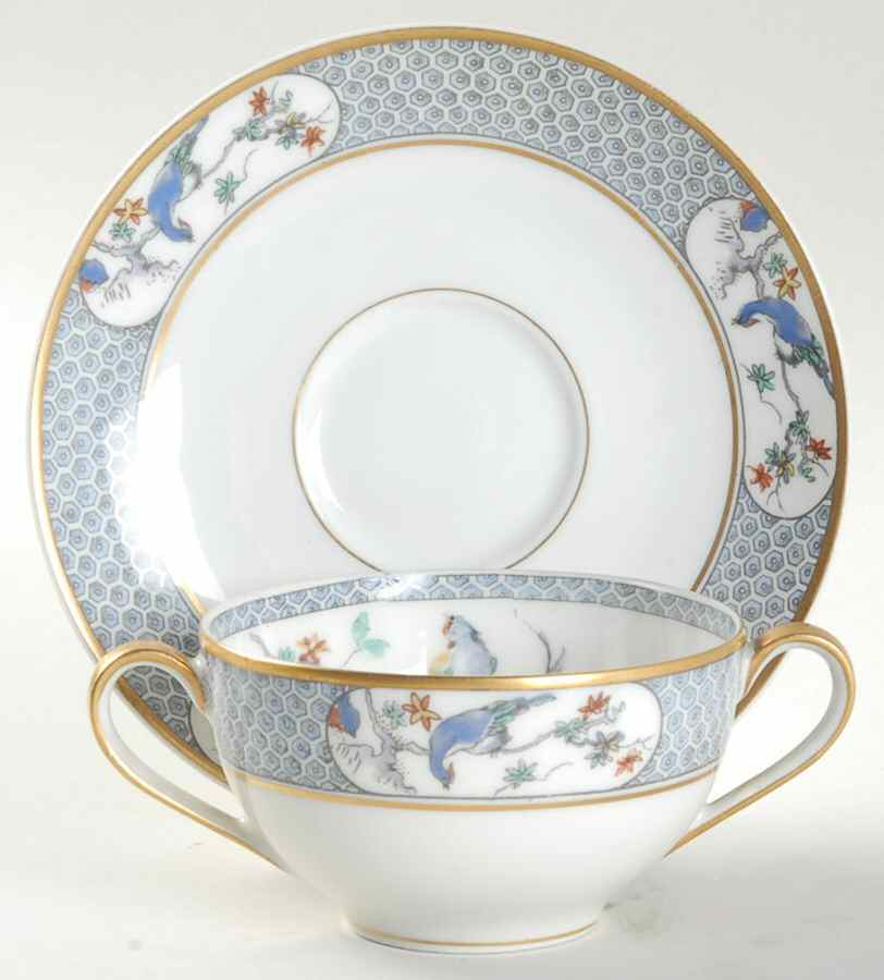 Ambazar Flat Bouillon Cup & Saucer by Haviland-1