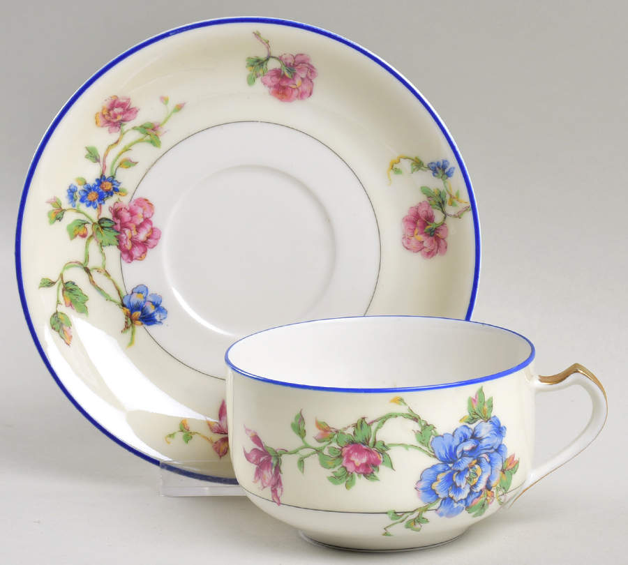 Angelo Flat Cup & Saucer Set by Haviland-1
