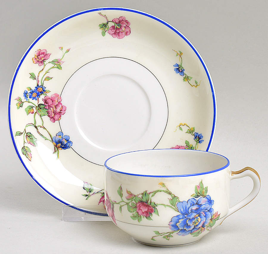 Angelo Flat Cup & Saucer Set by Haviland-1