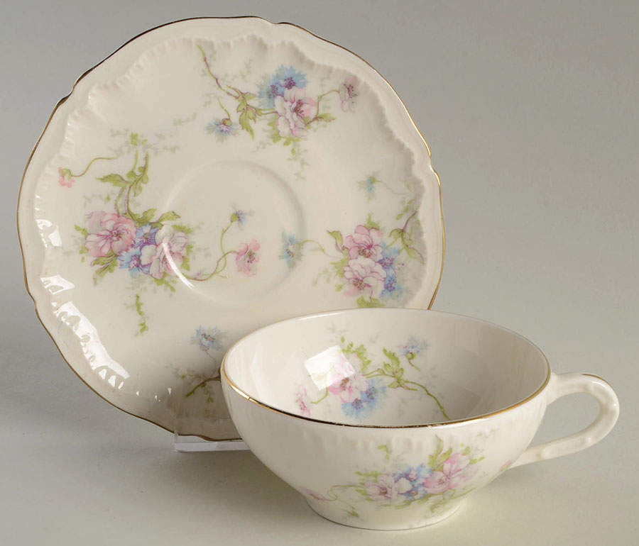 Annette Flat Cup & Saucer Set by Haviland-1