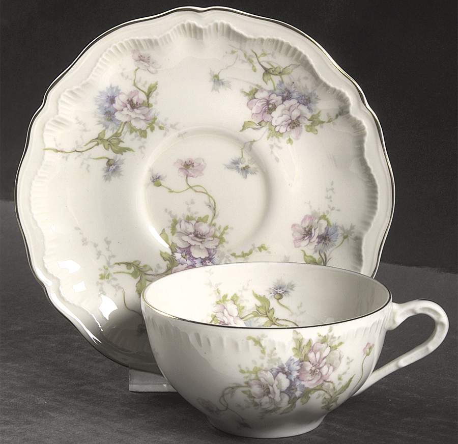 Annette Flat Cup & Saucer Set by Haviland-1