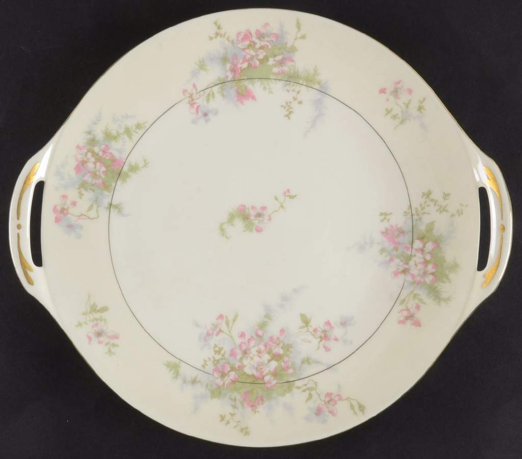Apple Blossom (New York) Handled Cake Plate by Haviland-1