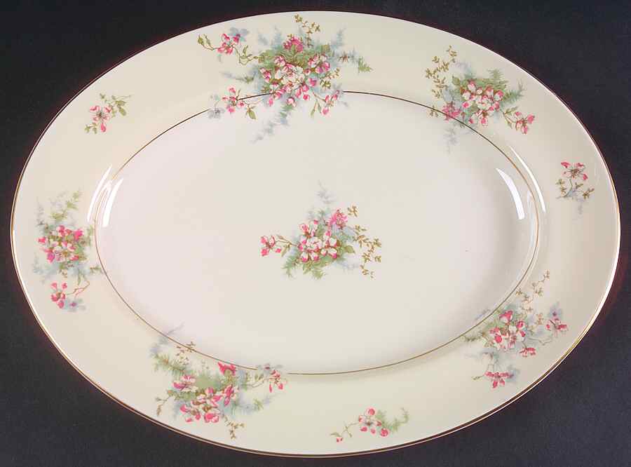Apple Blossom (New York) 15" Oval Serving Platter by Haviland-1
