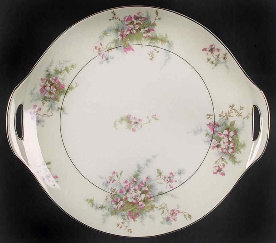 Apple Blossom (New York) Handled Cake Plate by Haviland-1