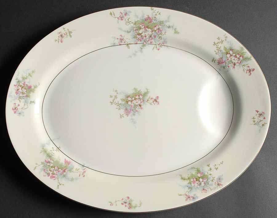 Apple Blossom (New York) 16" Oval Serving Platter by Haviland-1