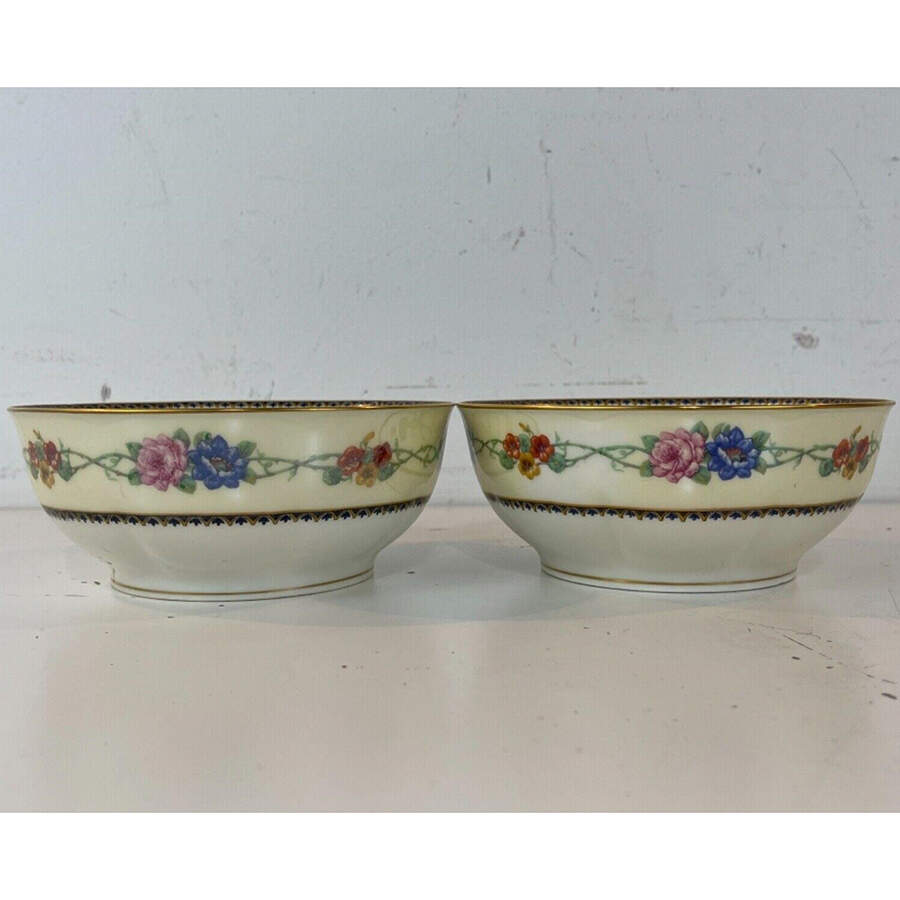 Aquitania Cranberry Bowl by Haviland-1