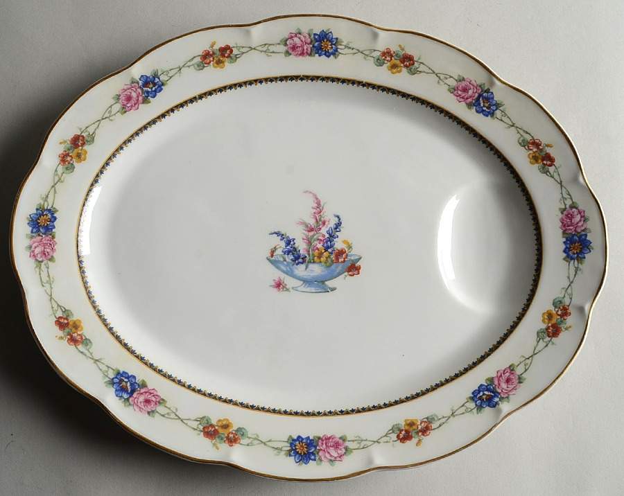 Aquitania 13" Oval Serving Platter by Haviland-1